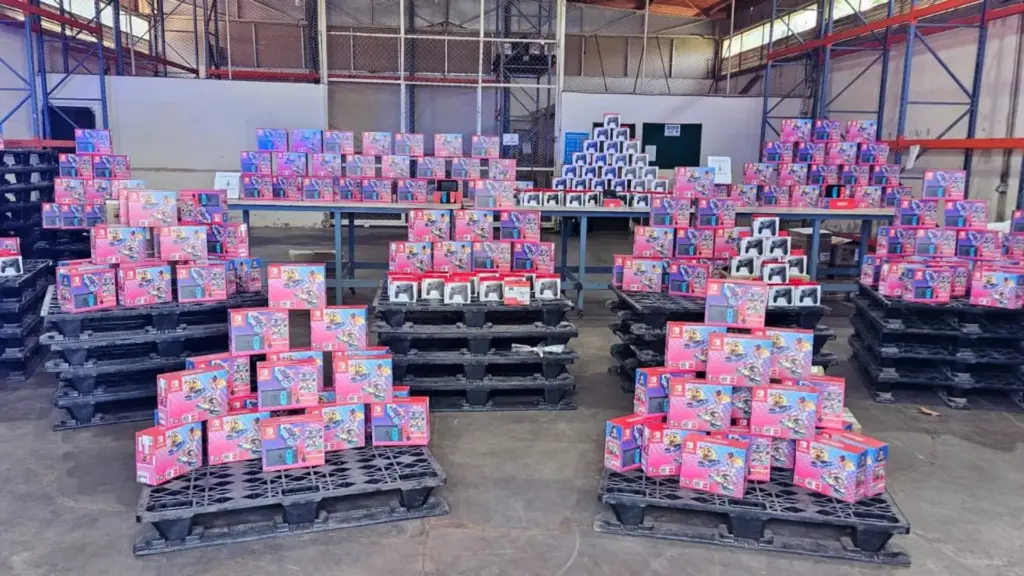 Receita Federal apreende R$ 480 mil em consoles Nintendo Switch e acessórios